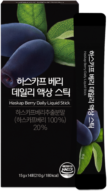 하스카프 베리 액상 스틱 리얼 하스카프베리 100% 즙 100, 1개, 210g