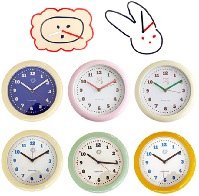 정품 무소음 로마네 크리미 벽시계 / 선물용 인테리어, 크림