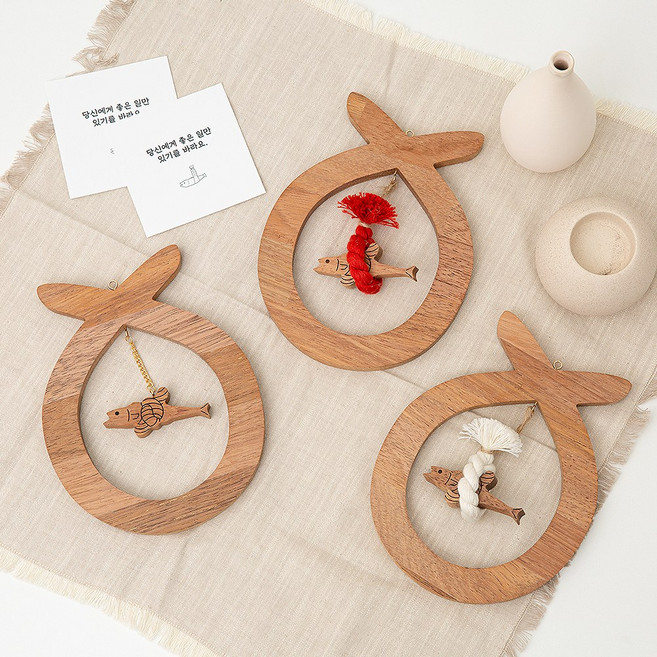 소코뚜레_국산원목 액막이명태 운수대통 자석마그넷 개업선물, 화이트