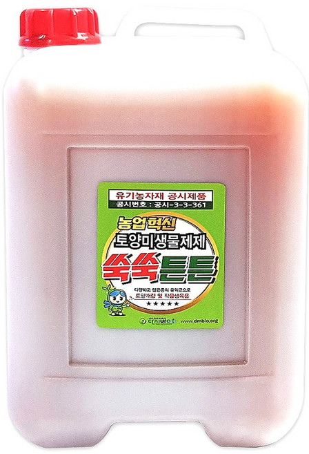 농사친구 쑥쑥튼튼 토양 미생물 비료 개량제, 1개, 20L, 20L