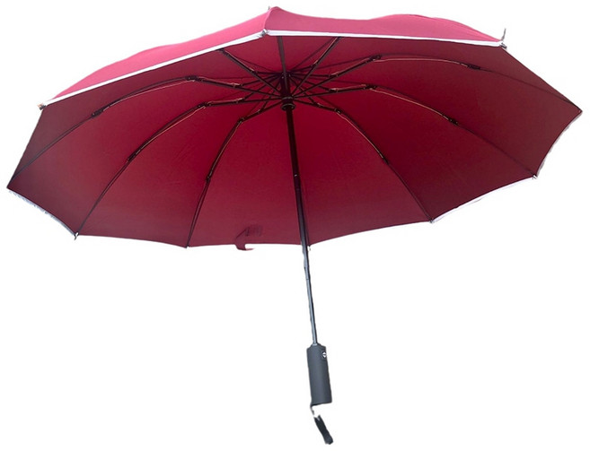 全自動反向折疊雨傘，晴雨兩用，安全反光
