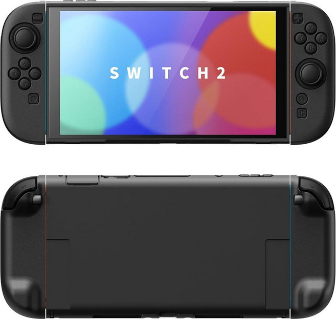PlayVital Hard Case for Nintendo Switch 2 with Extra Stand & Thumb Grip Caps | Split Design Docka, 블랙