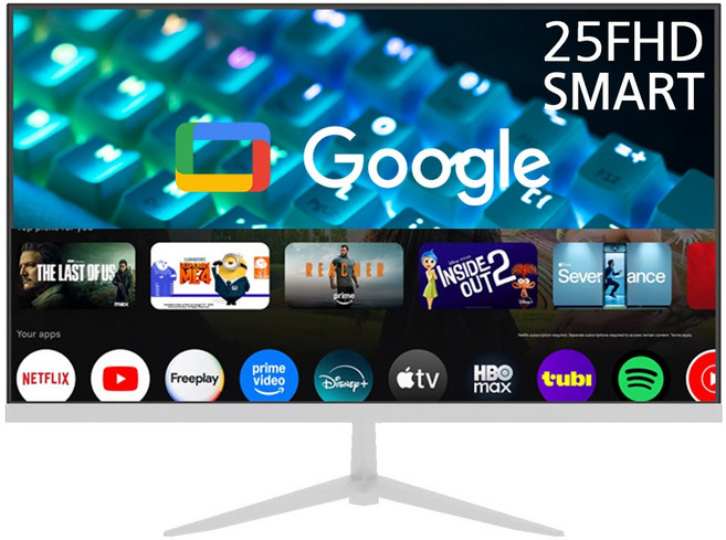 프리토스 68.6cm (27인치) FHD 스마트 모니터 안드로이드 블랙 화이트, 25인치 스마트모니터(화이트), 62.6cm