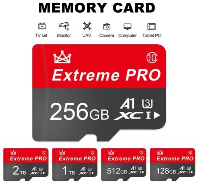 울트라 512GB 마이크로 1TB SD 메모리 카드 256GB 128GB TF SDTF 플래시 휴대폰 익스트림 프로용, 8.512GBb, 1개