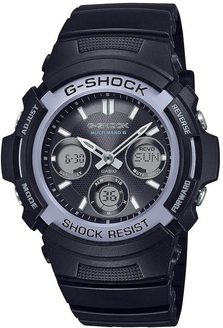 Casio AWG-100 M100 시리즈 | G-Shock Fire 패키지 남성용 아날로그-디지털 태양열 시계 블랙 200M WR 멀티 밴드 6 세계 시간 카운트다운 타이머 자, Casio AWG-100 M100 시리즈 | G-Sho