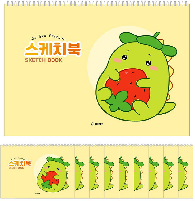 클라리온 리틀케라 30매 스케치북 10권, 딸기