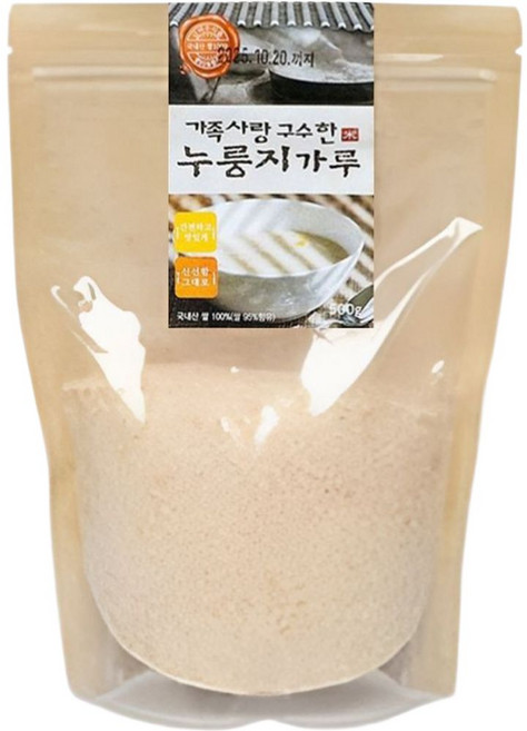 [가족사랑] 누룽지가루, 500g, 1개