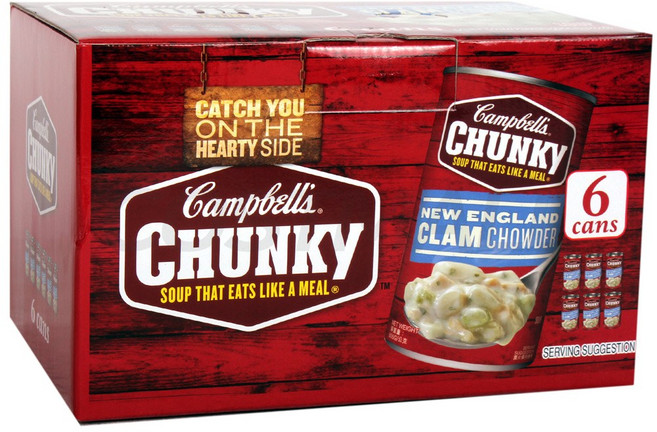 코스트코 CAMPBELL'S 클램차우더 스프캔, 505g, 6개