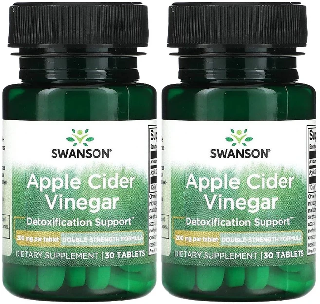 스완슨 애사비 사과식초 200mg 30정 2개 애플사이다비니거 비네거 Vinegar - 쿠팡