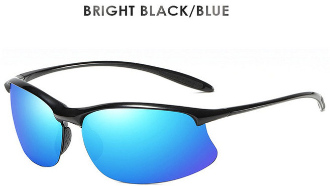 2023 탑 초경량 TR90 편광 선글라스 안티 uv 운전 남성 그늘 군사 태양 안경 고글 Gafas De Sol, 5) Black Mirror blue  Original, 1개