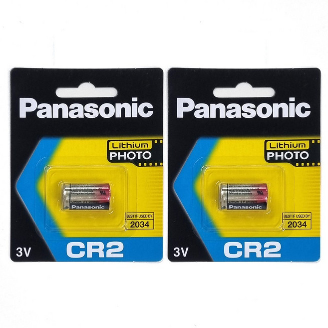 파나소닉 3V 카메라용 리튬 건전지 CR2, 1개입, 2개