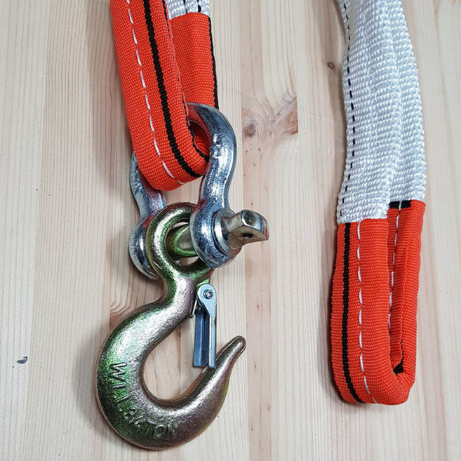 크레인 슬링벨트바 차량견인 빠레트물건하역 훅크 샤클, 2개