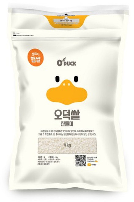25년 햅쌀 오덕쌀 친들미 쌀4kg, 4kg, 1개