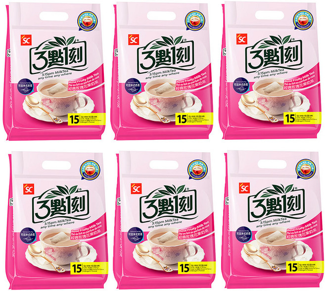 3시15분 로즈힙 밀크티 티백, 20g, 15개입, 6개