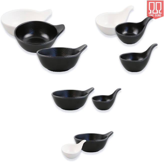 매트 멜라민 업소용 오뎅 국물 그릇 장국기 덴다시 블랙 화이트/ 2사이즈, 1호, 화이트, 1개