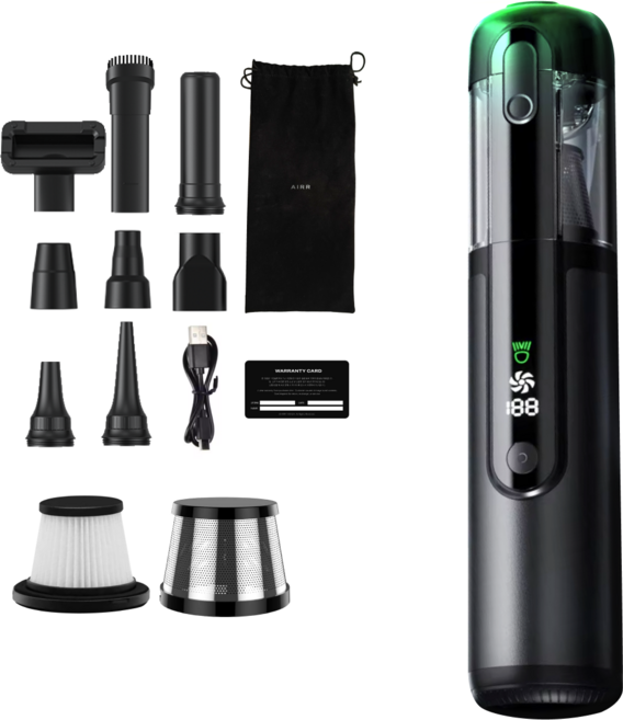 한국A/S 에어르 차량용 청소기 에어건 무선 자동차 휴대용 강력 진공 핸디 차 미니 베놈, 1개