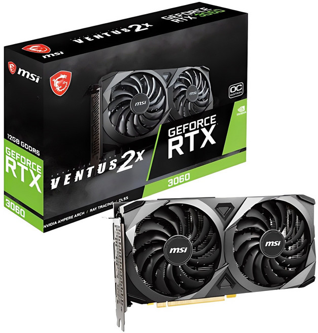 MSI 지포스 RTX 3060 벤투스 2X OC D6 12GB 그래픽카드 (MSI코리아)