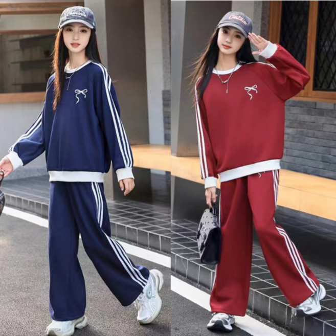 하와즈 리본포인트 트레이닝 긴팔 세트 YX