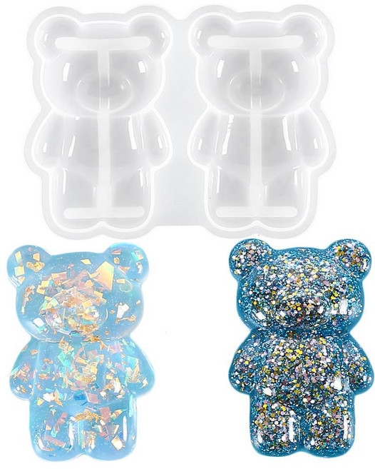 레진아트 실리콘몰드 귀여운아기곰돌이몰드 세트, 1개