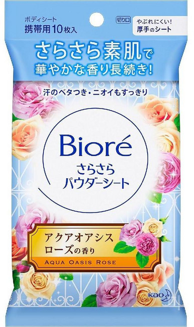 비오레 사라사라 파우더 시트 아쿠아 오아시스 로즈향 휴대용 10매, 1개