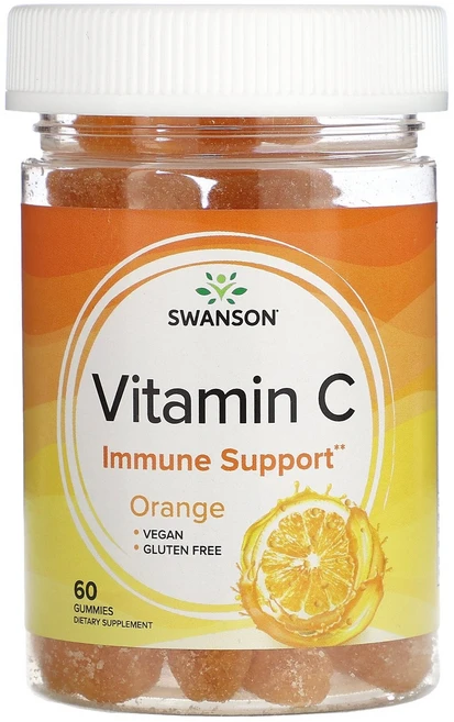 스완슨 비타민C VitaminC Immune Support 오렌지 맛 구미젤리 60개, 1개, 240정 - 쿠팡