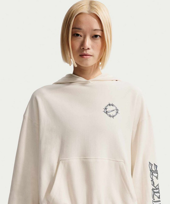 나이키 NIKE 스포츠웨어 오버사이즈 프렌치 테리 그래픽 풀오버 후디 W - 초크:헤더:라이트 미디엄 블루 IF0327-103 260513