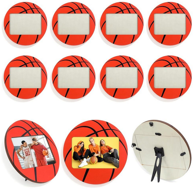 AojSup 8 Pack Basketball Coaches Gift Frame Set Gift for Basketball Coach Appreciation Wooden 4x, AojSup 8 Pack Basketball Coach