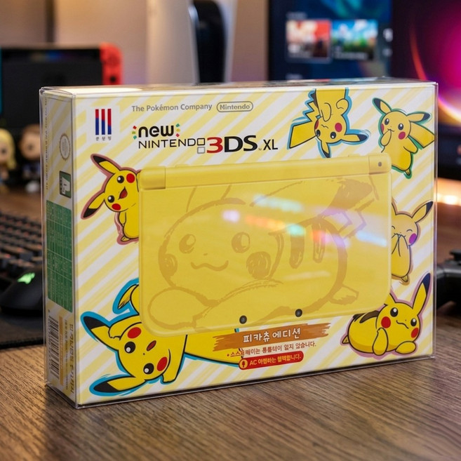호환 뉴닌텐도 3DS XL LL 한정판 피카츄 SFC 박스 프로텍터 케이스 패키지 보관, 1개, 투명, 뉴3DS XL LL 일반/한정판박스 프로텍터