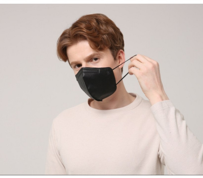 올바른 입체형 비말차단마스크 (KF-AD) (검정색) (대형), 30매, 블랙