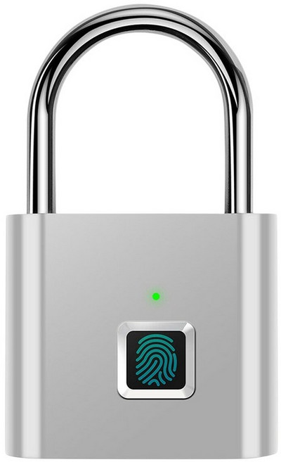 지문 자물쇠 휴대용 도난 방지 USB 충전 지문 잠금 장치 가방 배낭 등 지원, 보여진 바와 같이