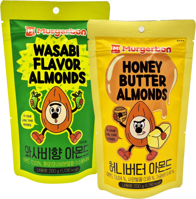 머거본 와사비향 아몬드+허니버터 아몬드