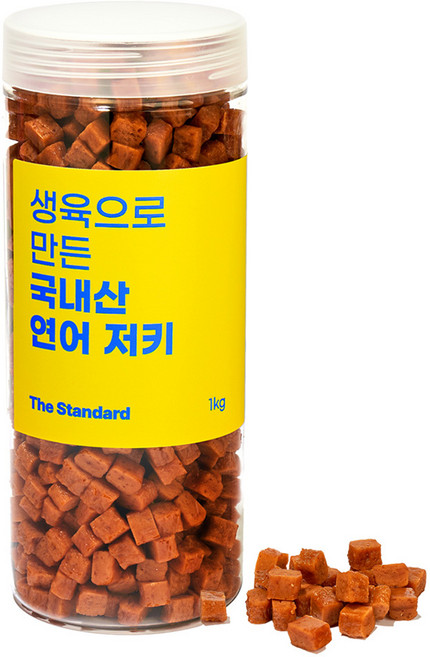 더스탠다드 강아지저키 국내산 노즈워크간식 생육져키, 1개, 1kg, 연어