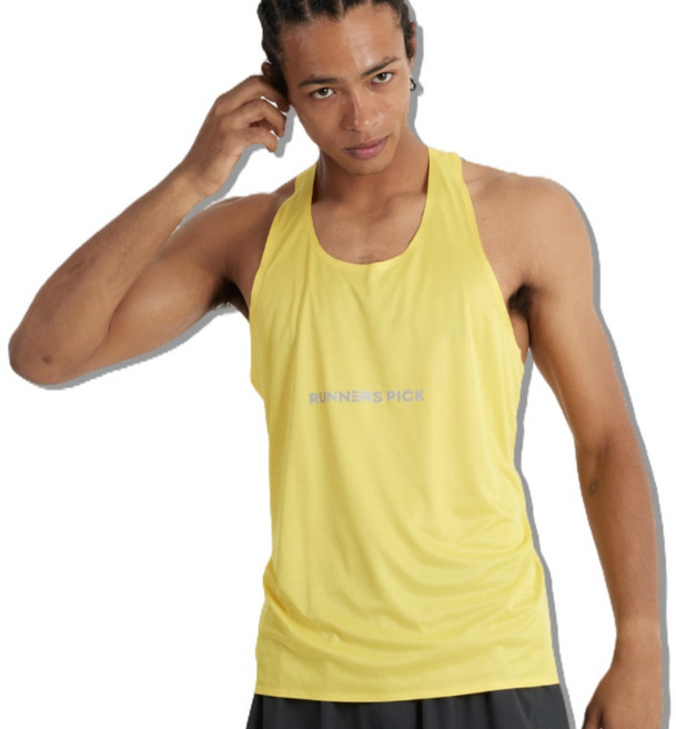 러너스픽 무봉제 러닝 싱글렛 남녀공용 기능성 민소매 티셔츠 마라톤 상의