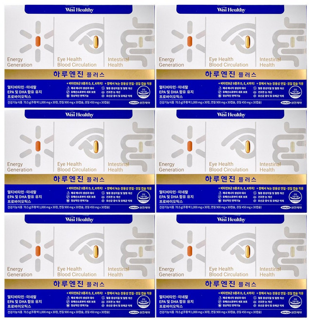삼진제약 하루엔진 플러스 2350mg x 30개입 6개, 30정