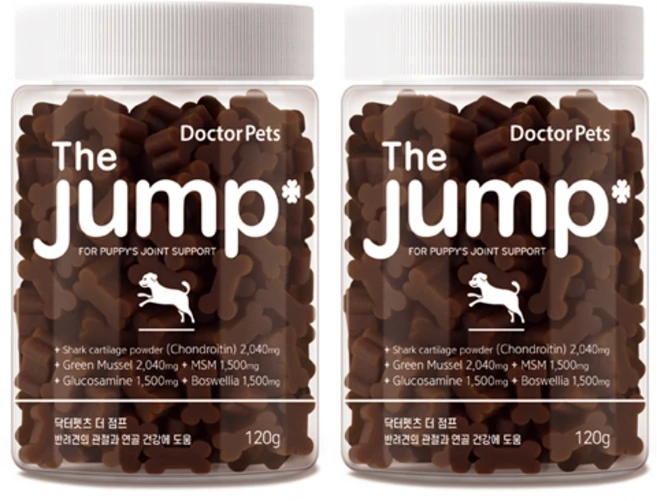 닥터펫츠 강아지 관절영양제 콘드로이친 초록입홍합 슬개골 관절 통증개선 무릎근육 고함량 120g, 120정, 뼈/관절강화, 2개 - 쿠팡