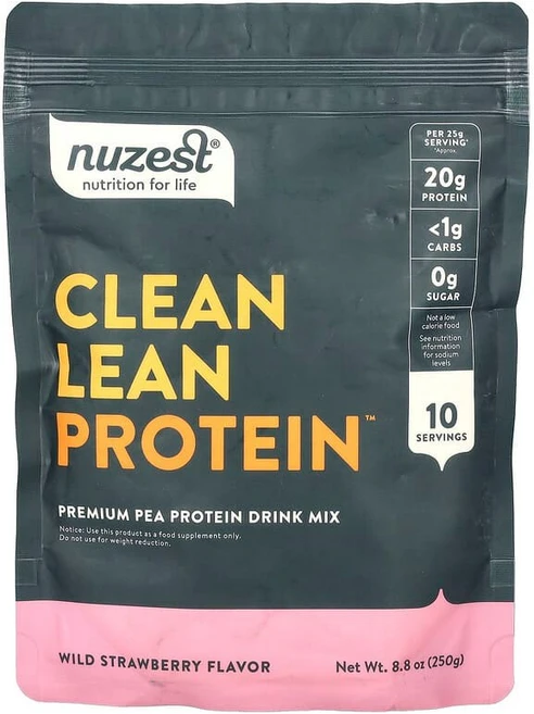Nuzest 청정 저지방 단백질 야생 딸기 250g(8.8oz) NZE-68467, 1, 250g - 쿠팡
