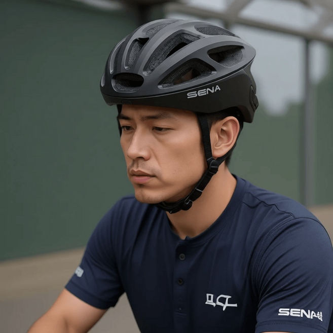 세나 R1 블루투스 스마트 로드자전거 헬멧 4자 인터콤 블루투스 4.1 통신헬멧, 오닉스 블랙, 세나 R1 M