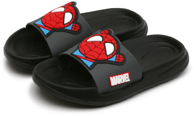 마블 스파이더맨 블랙 키즈 슬리퍼