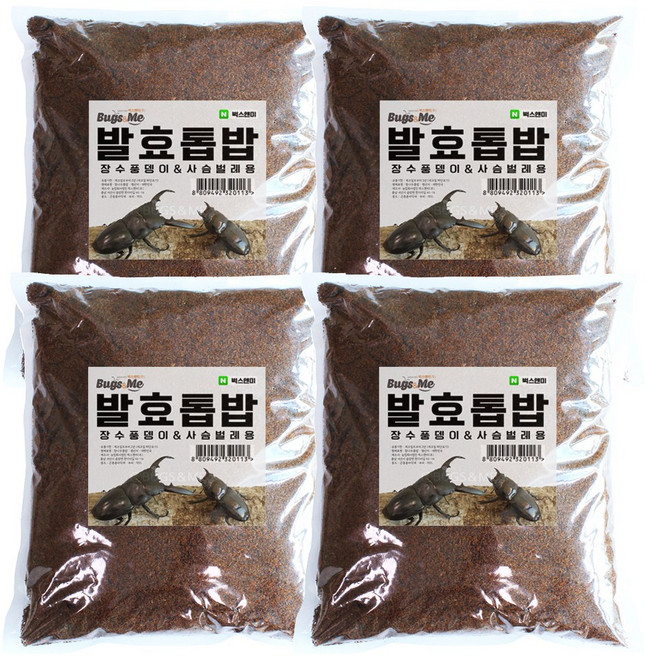 발효톱밥 2리터 ( 장수풍뎅이 사슴벌레 전용 곤충 톱밥), 4세트, 1개