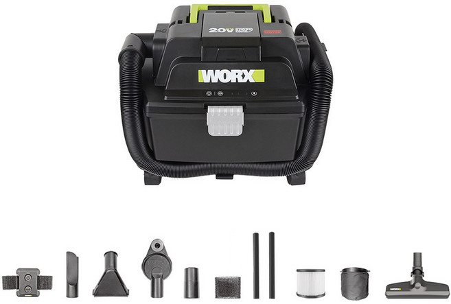 웍스 충전 건습식 무선 청소기 베어툴 20V BL WU037.9 집진기, 웍스 충전 건습식 무선 청소기 베어툴 20V BL WU