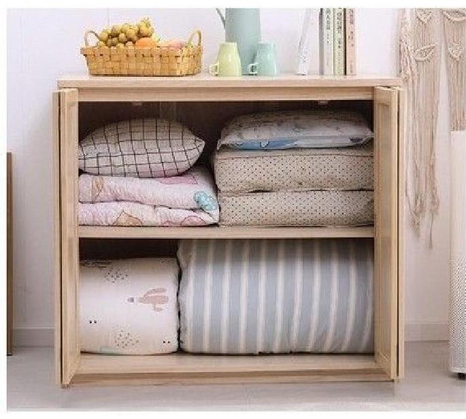 간이 이불장 원목 안방 거실장 정리함 장롱 낮은 미니, 모으다, 루버C로그컬러+파티션