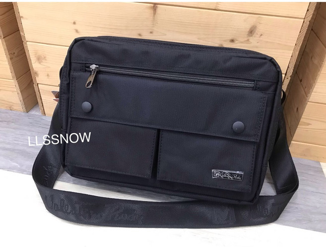 范倫鐵諾 Valentino Rudy 休閒質感防潑水尼龍多格層側背包 男用中款 黑色 10吋平板可放, 黑色,中款(1887)10吋平板可放