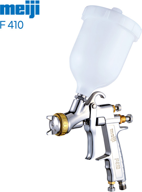 메이지 F410 중력식 프리미엄 경량 에어 스프레이건 자동차도장용 도색용 범용 후끼, 1개