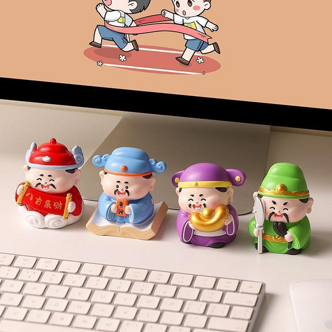 Q版關公小神仙擺件 招財禮物, 財祿亨通