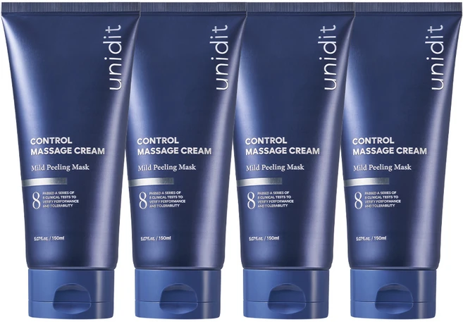 콘트롤 마사지 크림 각질제거 피지 모공 진정 8가지 임상완료, 4개, 150ml - 쿠팡