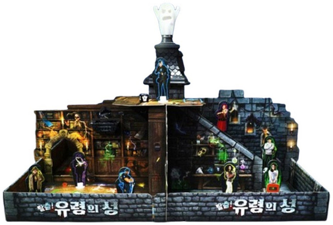 비밀통로 유령성 탈출 온가족 보드게임 어린이체험교구 미로퍼즐 집중력향상 방학선물, 1개, 혼합색상