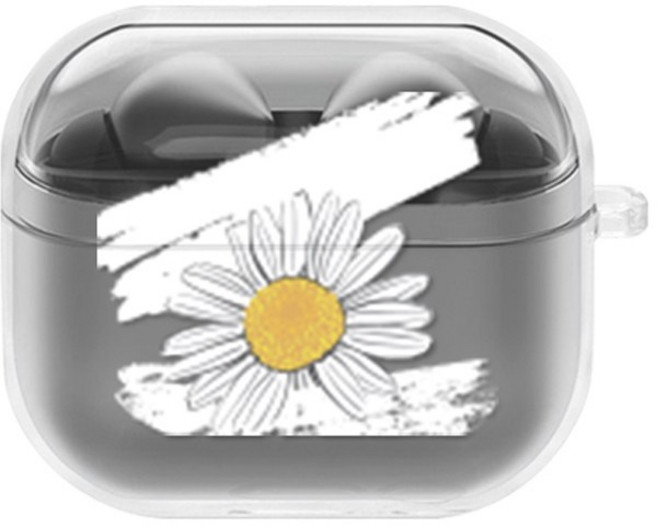 에잇클로드 갤럭시 버즈3 / 버즈3 프로 테이크 일체형 클리어 하드 이어폰 케이스, 데이지화이트, 단일상픔, 1개