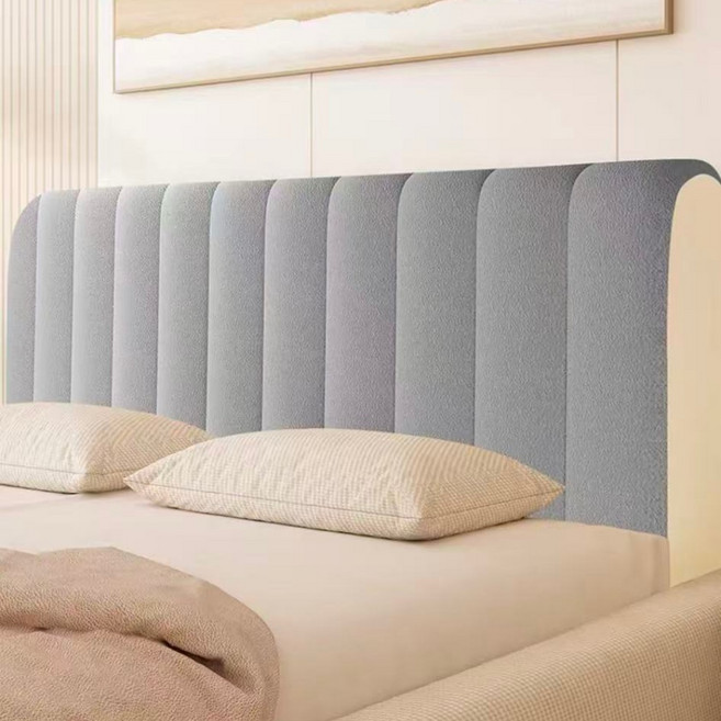 BENRAN 프리미엄 풀커버 1분설치 침대헤드보드 통기성 퀼팅 침대 머리받이 커버 호텔식 헤드보드 3D 입체 커버 방진 침대 헤드커버, 1개, 구름회색