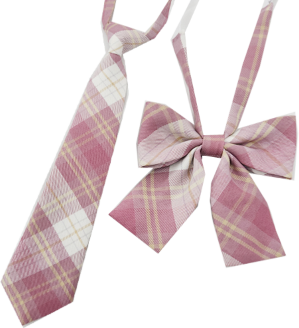 교복 체크 넥타이+리본타이 세트