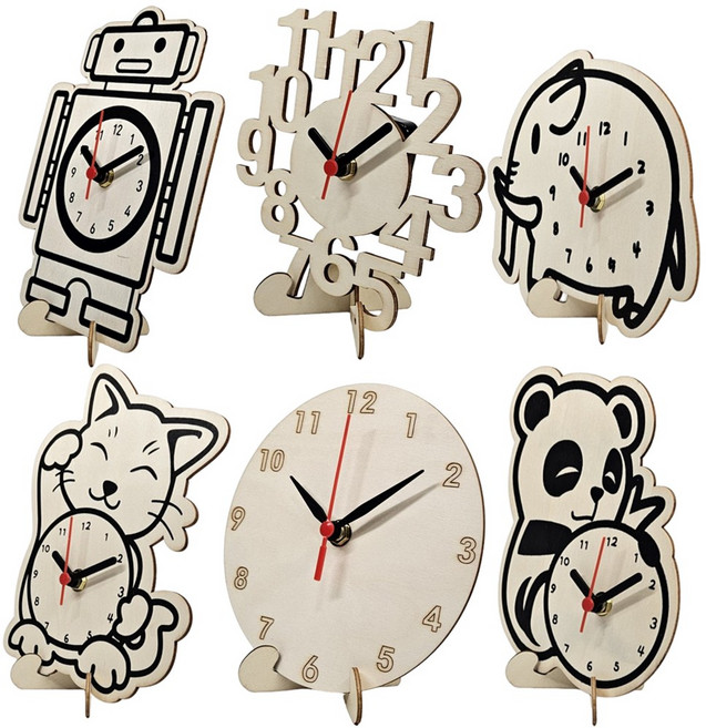 미호코리아 시계 만들기 재료 DIY 세트 벽시계 탁상시계 미술 공예 수업, 14.시계만들기-써클